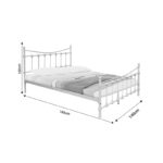 Κρεβάτι Beowulf pakoworld λευκό μεταλλικό 140x190εκ - Image 4