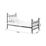 Κρεβάτι Beowulf pakoworld μαύρο μεταλλικό 90x190εκ - Image 4