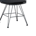 Καρέκλα κήπου Naoki pakoworld με μαξιλάρι pe μαύρο-μέταλλο μαύρο πόδι 44x58x82εκ - Image 4