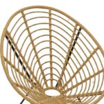 Πολυθρόνα Naoki pakoworld pe ratatn σε φυσική απόχρωση-μέταλλο μαύρο πόδι 78x74x87εκ - Image 5