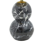 Βοηθητικό τραπέζι Dearest Inart μαυρο μαρμάρου-χρυσό μέταλλο Φ41x57εκ - Image 3