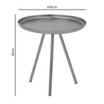 Βοηθητικό τραπέζι Jacksie Inart μπρονζέ-χρυσό μέταλλο Φ46x48εκ - Image 4