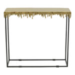 Κονσόλα Bulco Inart χρυσό-μαύρο μέταλλο 80.5x28x72εκ - Image 2