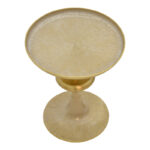 Βοηθητικό τραπέζι Trego I Inart χρυσό-λευκό μέταλλο Φ33x42εκ - Image 2