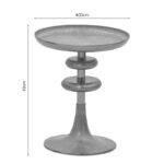 Βοηθητικό τραπέζι Trego I Inart χρυσό-λευκό μέταλλο Φ33x42εκ - Image 5