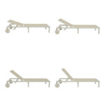 Ξαπλώστρα Mailo pakoworld λευκό αλουμίνιο και textilene σε μπεζ απόχρωση 71x206x30εκ - Image 3