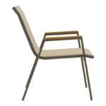 Τραπεζαρία Lafla-Azelie pakoworld σετ 7τεμ σαμπανιζέ αλουμίνιο και plywood σε φυσική απόχρωση 160-240x90x75εκ - Image 3