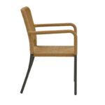 Πολυθρόνα αλουμινίου Norture pakoworld στοιβαζόμενη ανθρακί σκελετός-φυσικό rattan 57x61x85εκ - Image 2