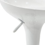 Σκαμπό μπαρ Felice pakoworld πτυσσόμενο λευκό-βάση χρωμίου 40x43x84εκ - Image 4