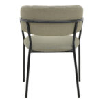 Καρέκλα Morel pakoworld γκρι ύφασμα-πόδι μαύρο μέταλλο 55x55x76εκ - Image 4