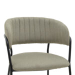 Καρέκλα Morel pakoworld γκρι ύφασμα-πόδι μαύρο μέταλλο 55x55x76εκ - Image 5