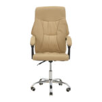 Καρέκλα γραφείου διευθυντή Glorin pakoworld μπεζ pu 60x68x128εκ - Image 3