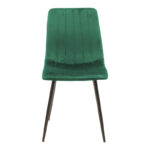 Καρέκλα Noor pakoworld κυπαρισσί βελούδο με πόδι μετάλλου σε μαύρη απόχρωση 44x53x86εκ - Image 3