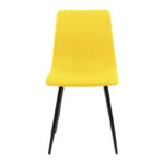Καρέκλα Noor pakoworld κίτρινο βελούδο με πόδι μετάλλου σε μαύρη απόχρωση 44x53x86εκ - Image 3