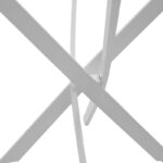 Τραπέζι Antoro pakoworld γυαλί και μεταλλικά πόδια σε λευκή απόχρωση Φ100x75εκ - Image 3