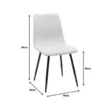 Καρέκλα Noor pakoworld βελούδο κυπαρισσί - πόδια σε φυσική απόχρωση 44x53x86εκ - Image 5