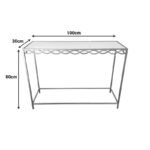 Κονσόλα Benda Inart μέταλλο σε χρυσή απόχρωση 100x30x80εκ - Image 2