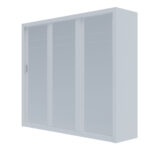 Ντουλάπα Grandio Λευκή με καθρέφτη 250x60x215cm - Image 2