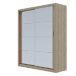 Ντουλάπα Reflex Σονόμα με καθρέφτη 180x60x215cm - Image 2