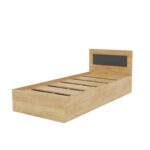 Κρεβάτι Viva Χρυσό Δρυς-Γραφίτης 90x200cm - Image 3