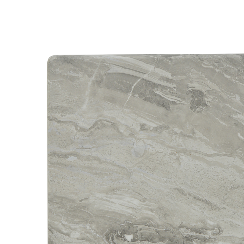 310-000037-1 Επιφάνεια τραπεζιού Dirgo pakoworld τ.Werzalit ανοιχτό γκρι σε όψη μαρμάρου 70x70εκ - Image 1