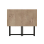 Γραφείο εργασίας τοίχου πτυσσόμενο Thox pakoworld oak μελαμίνης-μαύρο μέταλλο 80x50x72εκ - Image 2