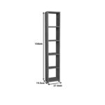 Βιβλιοθήκη Barzine pakoworld μελαμίνη σε φυσική απόχρωση 27.6x19.5x150εκ - Image 5