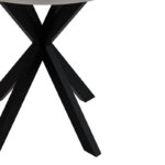 Τραπέζι Kalipso pakoworld μελαμίνη σε λευκή απόχρωση και μαύρο μεταλλικό πόδι Φ70x75εκ - Image 2