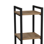 Επιδαπέδια ραφιέρα Harvey pakoworld μαύρο μέταλλο και μελαμίνη σε φυσική απόχρωση 33x28x70εκ - Image 3