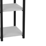 Επιδαπέδια ραφιέρα Harvey pakoworld μαύρο μέταλλο και μελαμίνη σε λευκή απόχρωση 33x28x70εκ - Image 4