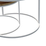 Τραπέζια σαλονιού Solme pakoworld σετ 2τεμ λευκό μέταλλο και μελαμίνη σε φυσική απόχρωση - Image 3