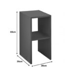 Κομοδίνο Deseo pakoworld σε oak απόχρωση 30x30x60εκ - Image 2