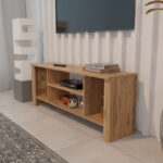Έπιπλο τηλεόρασης Seref pakoworld σε oak απόχρωση 120x30x47εκ - Image 3