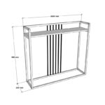 Κονσόλα Convida pakoworld oak με μαύρο μεταλλικό σκελετό 100x25x90εκ - Image 4