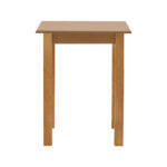 Τραπέζι Zolenio pakoworld μασίφ ξύλο οξιάς με επιφάνεια mdf λούστρο καρυδί 60x60x76εκ