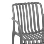 Πολυθρόνα Zoi pakoworld pp σε ανθρακί απόχρωση 58.5x54x80εκ - Image 3