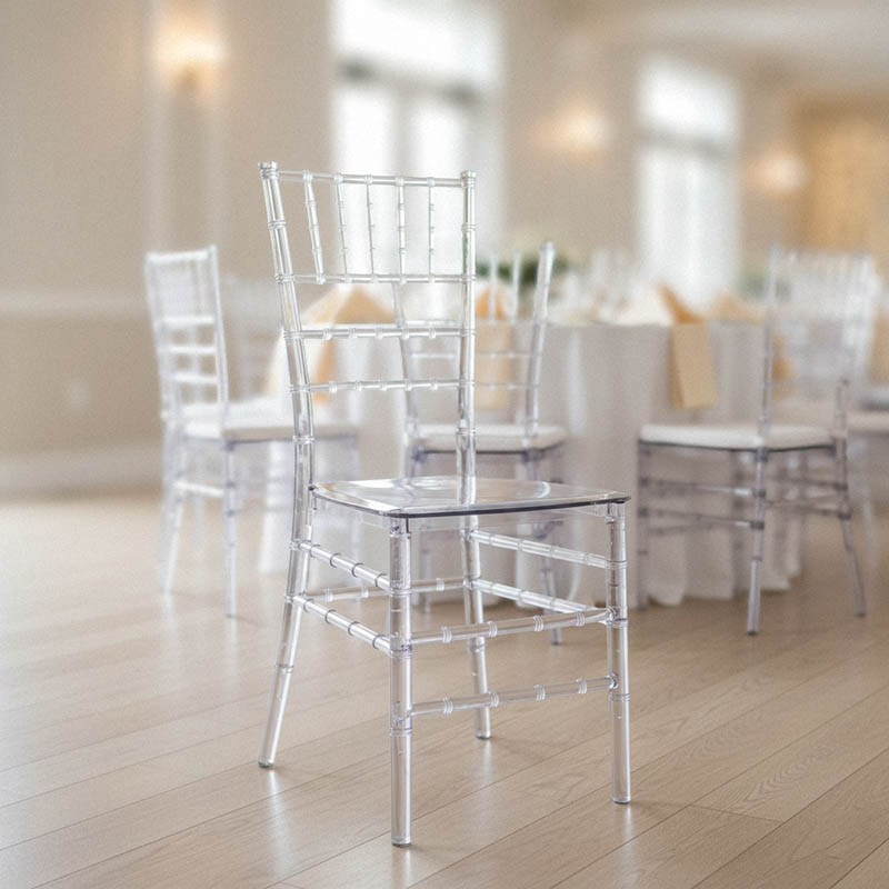 326-000011-1 Καρέκλα Tiffany pakoworld διάφανο pc 38x38.5x88εκ - Image 1