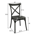 Καρέκλα Crossie pakoworld στοιβαζόμενη pp σε μαύρη απόχρωση 38x46.5x82εκ - Image 5