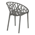 Πολυθρόνα Daren pakoworld pp σε ανθρακί απόχρωση 59x60x79,5εκ