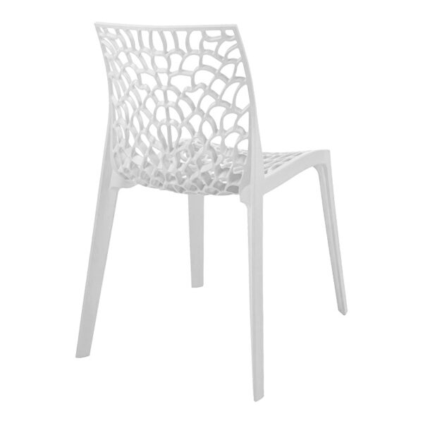 Καρέκλα στοιβαζόμενη Hush pakoworld pp σε λευκή απόχρωση 50x57x81εκ