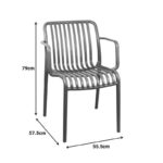 Πολυθρόνα Zoi pakoworld pp σε λευκή απόχρωση 55.5x57.5x79εκ - Image 4