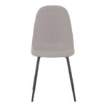 Καρέκλα Bella pakoworld ανοιχτό γκρι ύφασμα-πόδι μαύρο μέταλλο 43x52x88εκ - Image 3