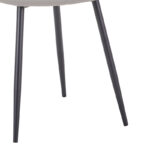 Καρέκλα Bella pakoworld ανοιχτό γκρι ύφασμα-πόδι μαύρο μέταλλο 43x52x88εκ - Image 5