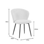 Καρέκλα Karg pakoworld καφέ ύφασμα-πόδι μαύρο μέταλλο 57x62x80εκ - Image 4