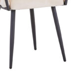 Πολυθρόνα Vivian pakoworld μπεζ βελούδο-πόδι μαύρο μέταλλο 61x55x80εκ - Image 5