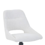 Καρέκλα περιστρεφόμενη Luciano I pakoworld σε κρεμ ύφασμα-πόδι μεταλλικό μαύρο 52.5x54x85εκ - Image 4