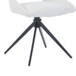 Καρέκλα περιστρεφόμενη Luciano I pakoworld σε κρεμ ύφασμα-πόδι μεταλλικό μαύρο 52.5x54x85εκ - Image 5