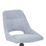 Καρέκλα περιστρεφόμενη Luciano I pakoworld σε γκρι ύφασμα-πόδι μεταλλικό μαύρο 52.5x54x85εκ - Image 4