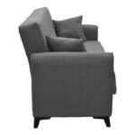 Καναπές-κρεβάτι με αποθηκευτικό χώρο τριθέσιος Lincoln pakoworld ανθρακί ύφασμα 225x75x85εκ - Image 3