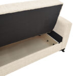 Καναπές-κρεβάτι με αποθηκευτικό χώρο διθέσιος Modesto pakoworld κρεμ ύφασμα 155x85x80εκ - Image 4